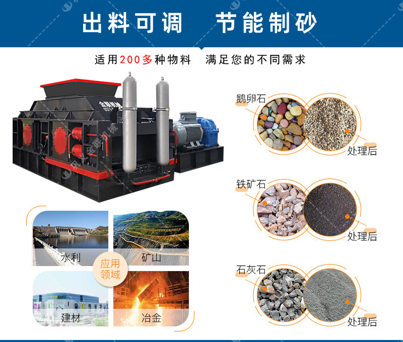 液壓對輥破碎機-大型液壓對輥破碎機設備價格-型號齊全-出沙率高